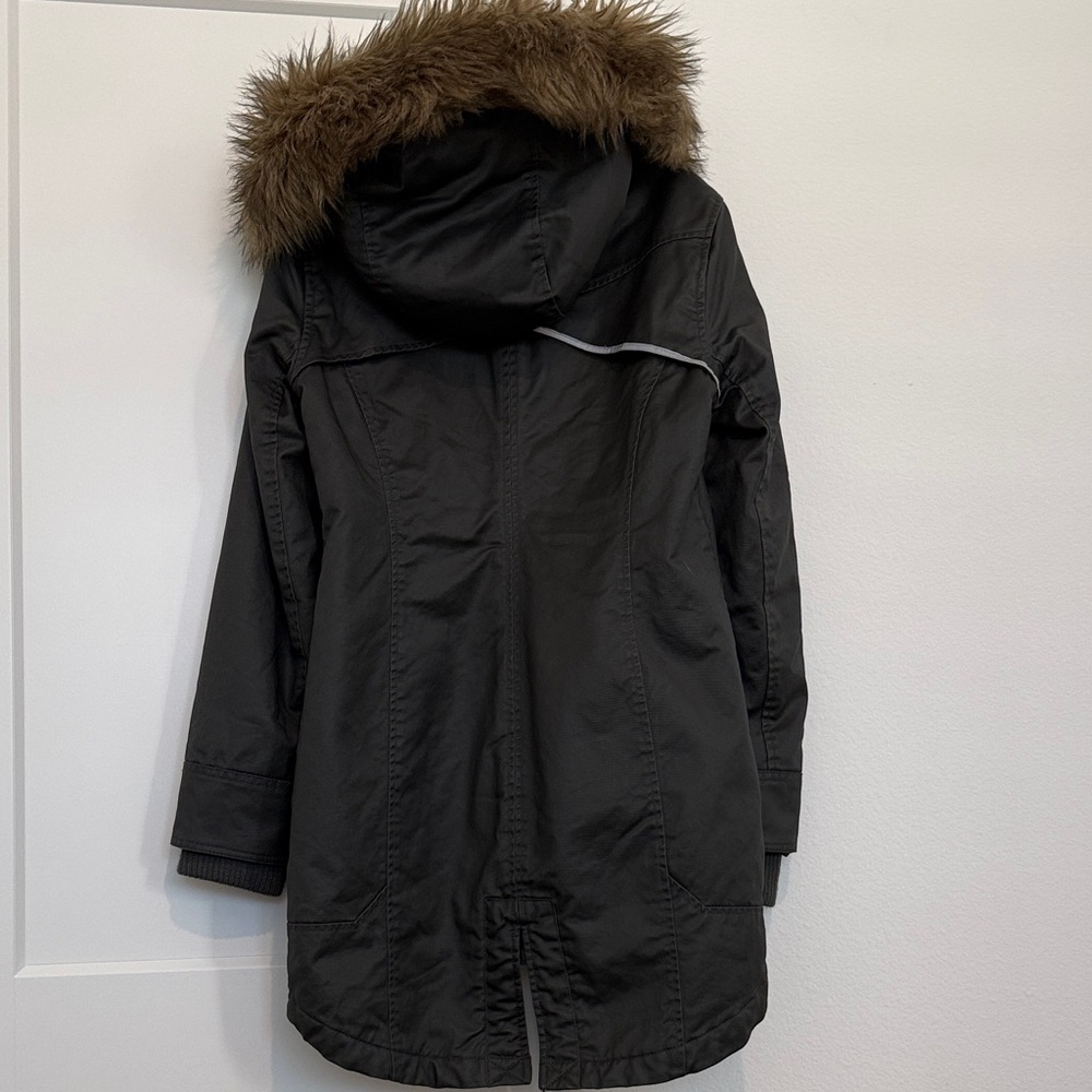 Oakley Parka Anorak Coat with Faux Fur Lined Hood Size XS - Picture 3 of 12